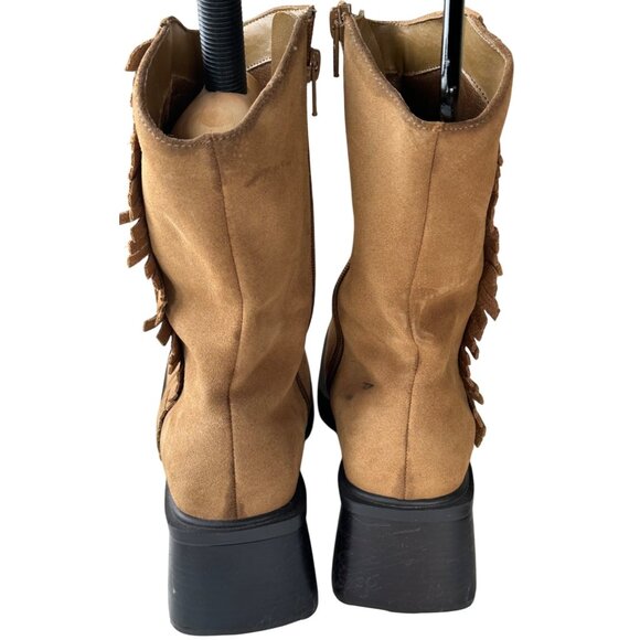 Unlisted Brand Women's Leather Upper Tan Mid Heel Boots w/Side Zip Size 8M-READ - Picture 3 of 16